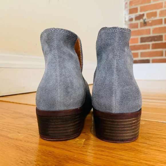 LUCKY BRAND SUEDE SHOES BOOTIES HEEL Size 7.5 37.5 M EXCELLENT - Picture 10 of 14